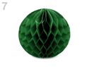 Dekorační papírová koule - tmavě zelená - 4 ks