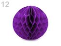 Dekorační papírová koule - tmavě fialová - 4 ks