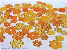 Akrylové květinky - pomerančové