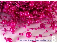 Perličky na silikonu 12ks - růžovofialové